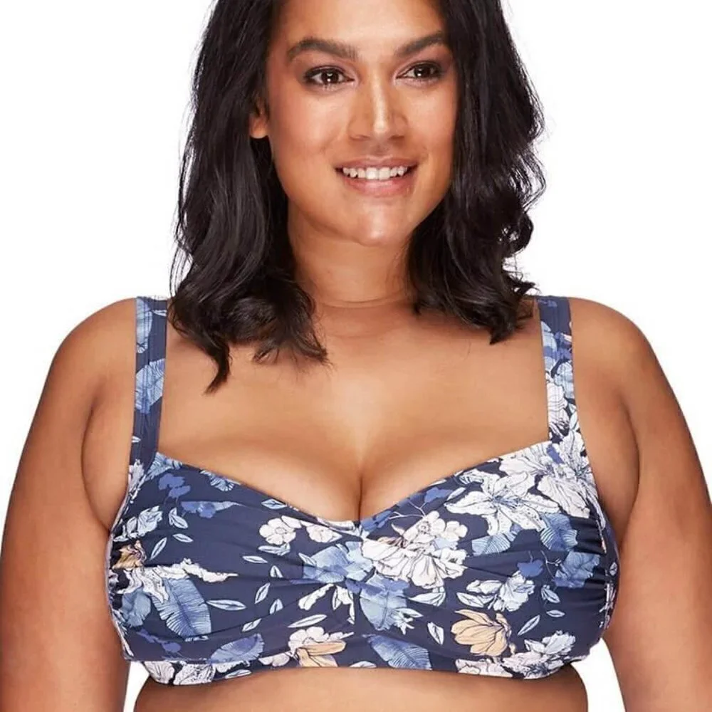 Artesands Botticelli Twist Front Bikini Top Size 18 D/DD Cup Plus Size NWOT